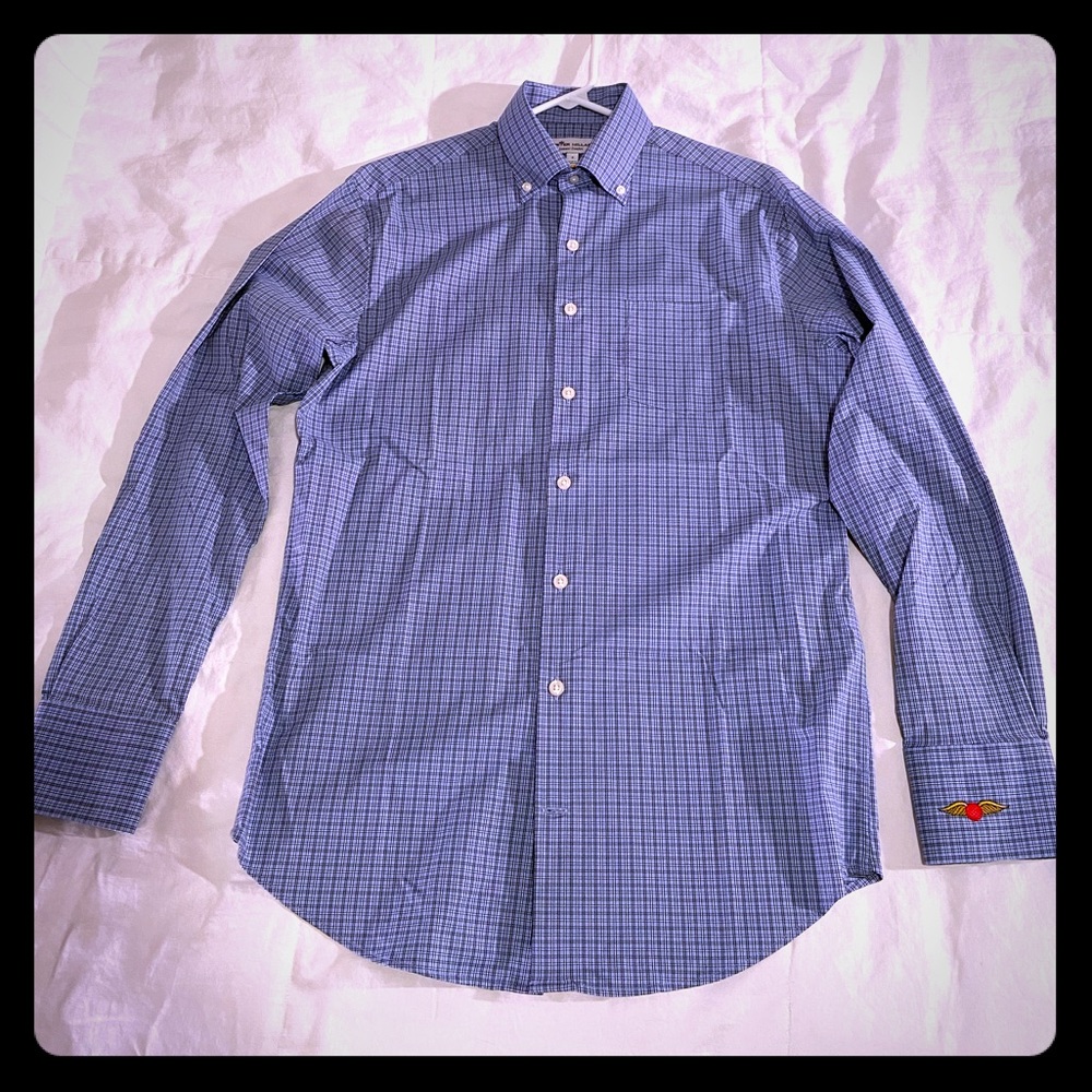 Peter Millar summer comfort blue button down.